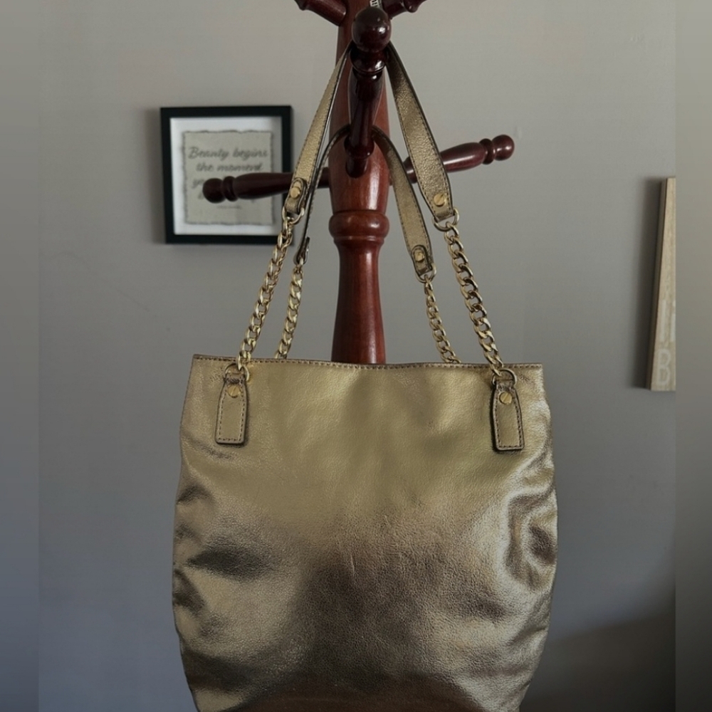 Michael Kors gold chain bag.